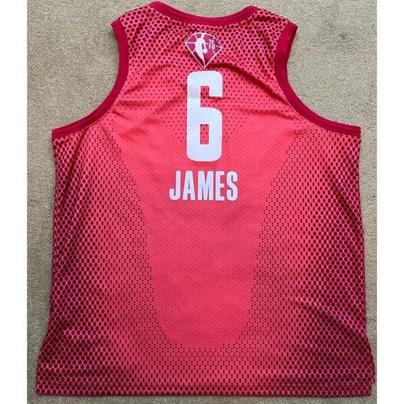 Jordan LeBron James #6 2022 NBA All-Star Game Swingman Red Jersey Mens Size 2XL - Picture 2 of 9